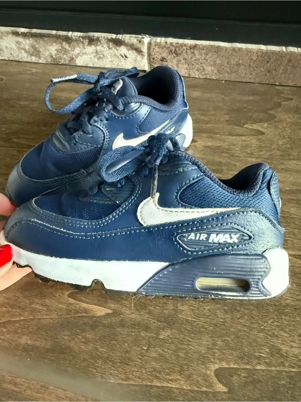 Nike Air Max Toddler Low Top Sneakers Blue/White Leather US 9C